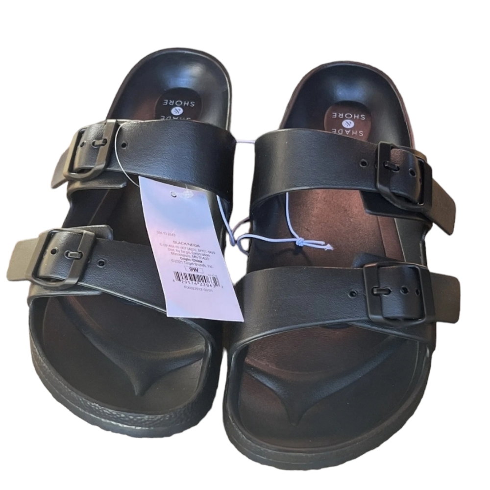 Shade & Shore™ Women's Neida EVA Two Band Slide Black Sandals